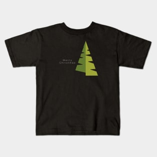 Modern Christmas Tree Design - Abstract Christmas Tree Basic Geometric Shapes Kids T-Shirt